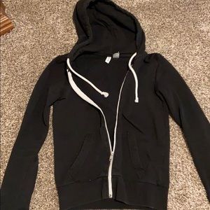 Black Zipper Hoodie